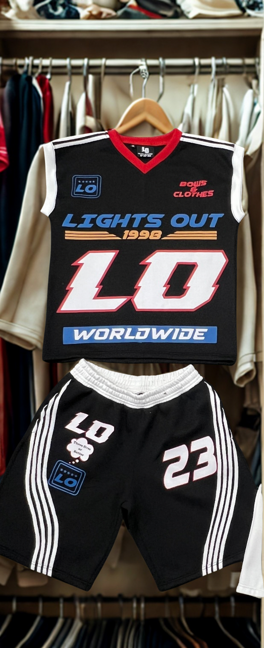 “Lights Out Worldwide” Racer Jersey & Shorts Set